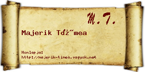Majerik Tímea névjegykártya